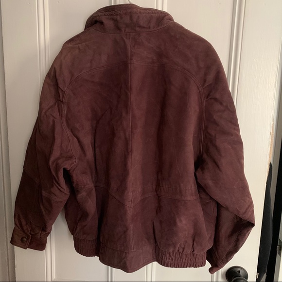 Vintage Leather Bomber Jacket - Picture 9 of 11